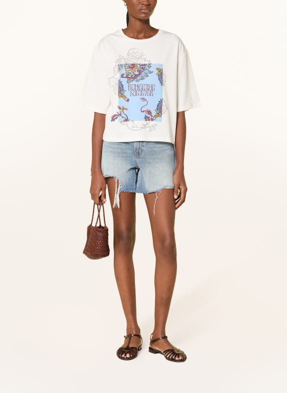 darling harbour T-Shirt mit Schmucksteinen OFFWHITE