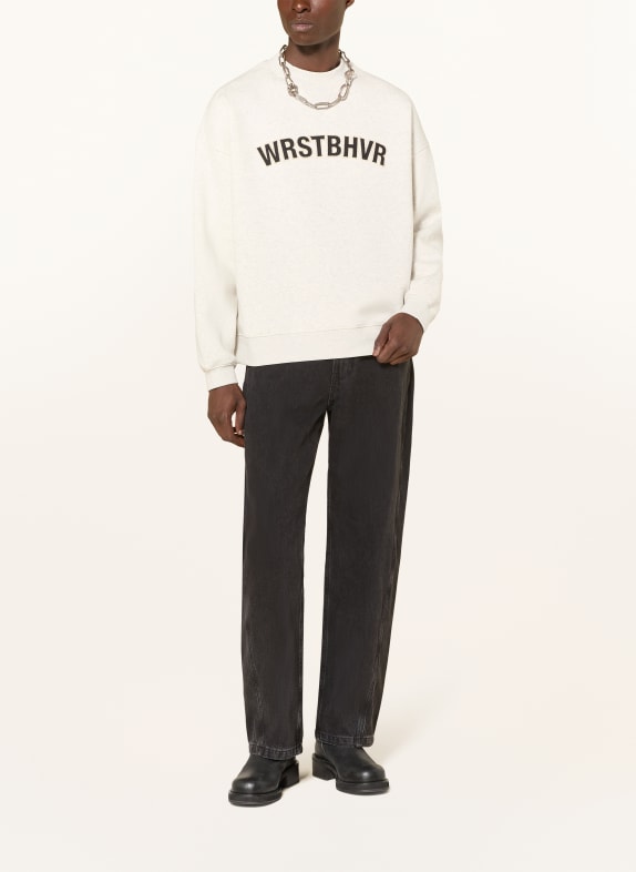 WRSTBHVR Sweatshirt LUZON WIT / LICHTGRIJS / ZWART
