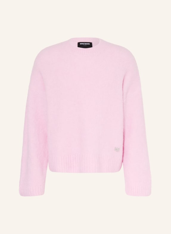 WRSTBHVR ENCI-trui met alpaca ROZE / CRÈME