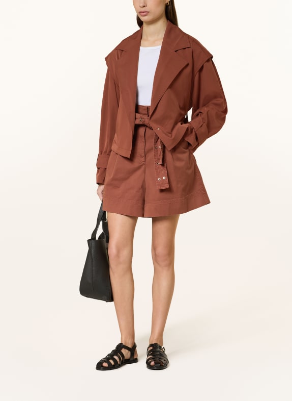 BOSS Trench-Jacke JOPHELIA DUNKELROT