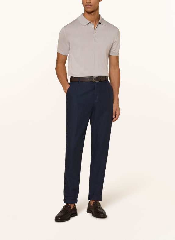 DANIELE FIESOLI Gebreid poloshirt TAUPE