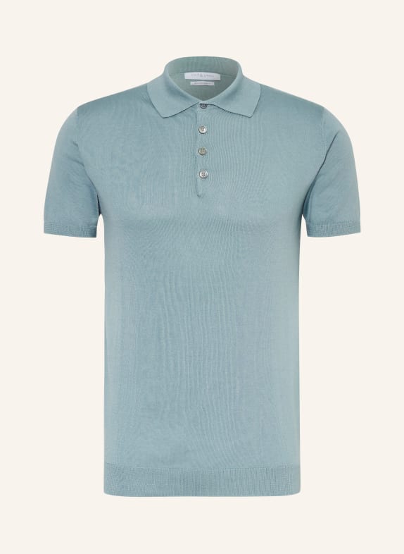 DANIELE FIESOLI Strick-Poloshirt PETROL