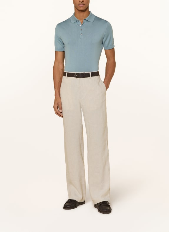 DANIELE FIESOLI Gebreid poloshirt PETROL