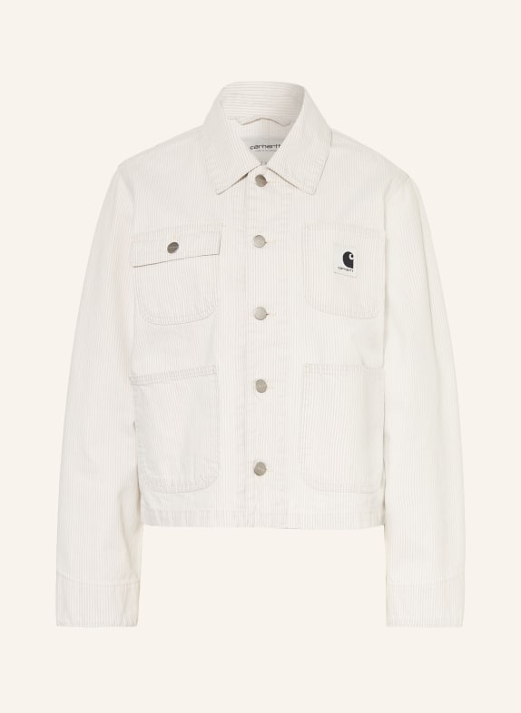 carhartt WIP Džínová bunda MERCER CHORE REŽNÁ / SVĚTLE ŠEDÁ