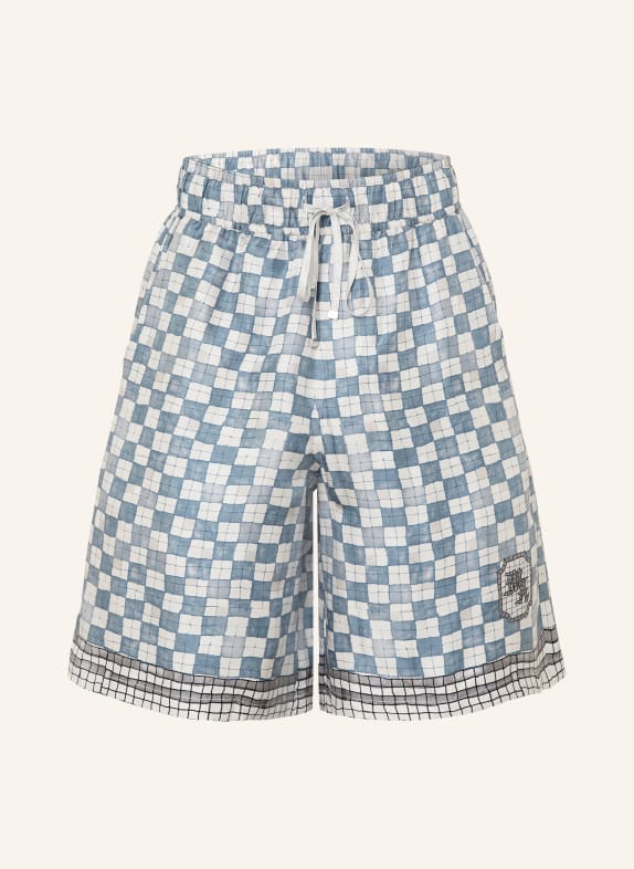 AMIRI Seidenshorts BLAUGRAU / WEISS / SCHWARZ