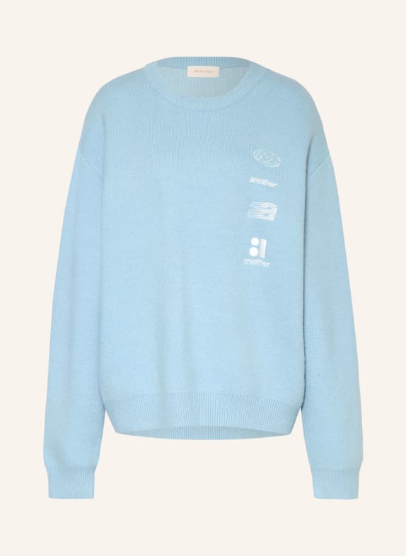 another COTTON LAB Oversized-Pullover FAR AWAY FROM HOME HELLBLAU / WEISS