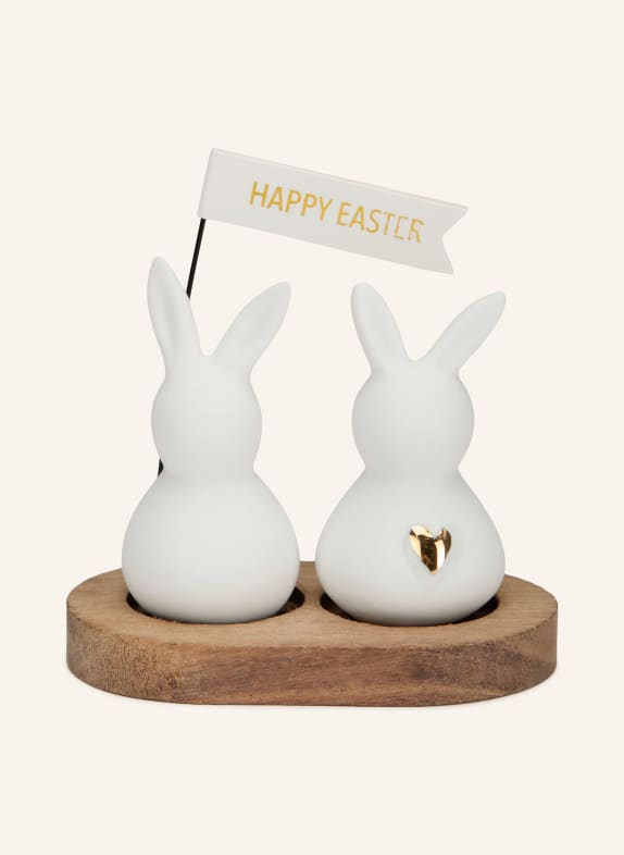 RÄDER Figurka dekoracyjna „HAPPY EASTER” BIAŁY / BRĄZOWY