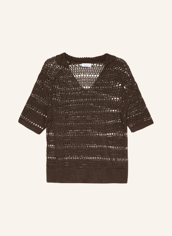 darling harbour koszulka z szydełkiem DARK BROWN