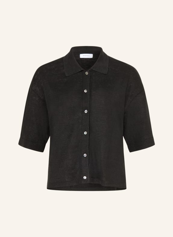 darling harbour Linen cardigan BLACK