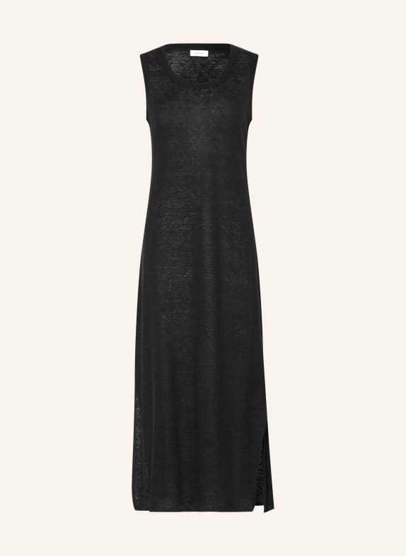 darling harbour Strickkleid aus Leinen BLACK