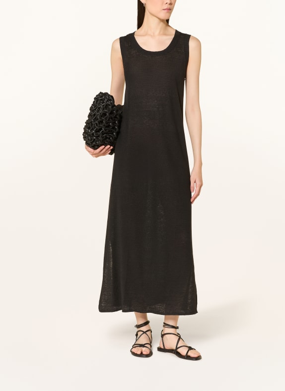 darling harbour Sukienka z dzianiny lnianej BLACK