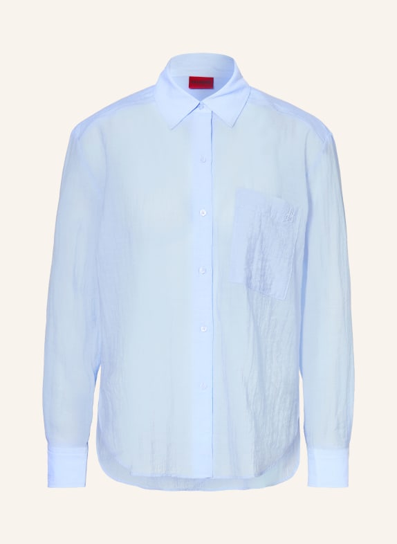 HUGO Bluzka koszulowa ELLODHY JASNONIEBIESKI