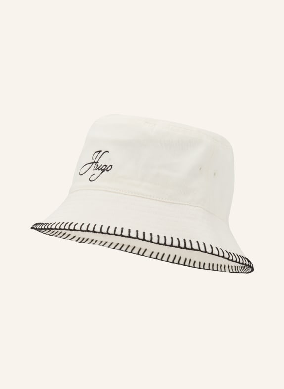 HUGO Bucket-Hat BAYLA CREME / SCHWARZ