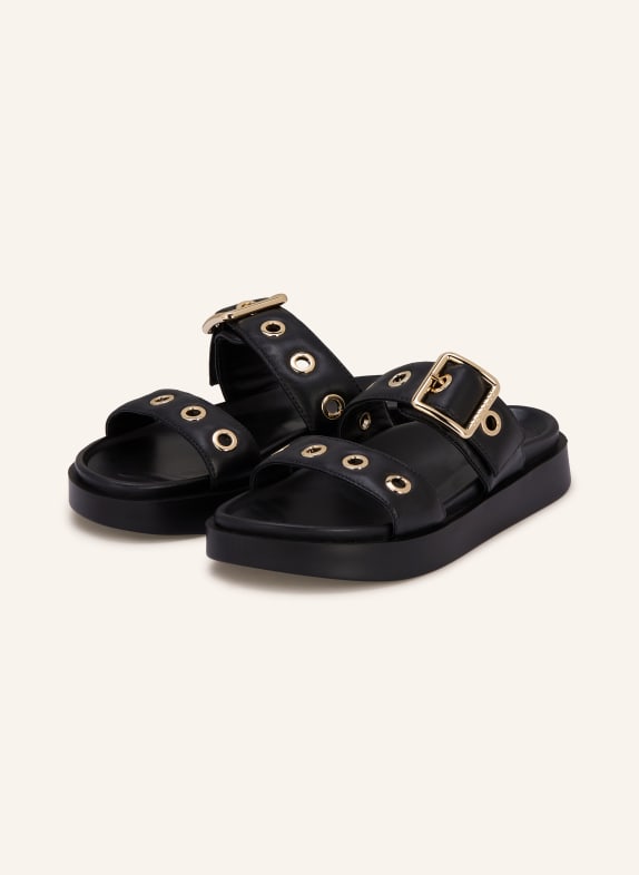 INUIKII Mules TILDA NOIR / OR