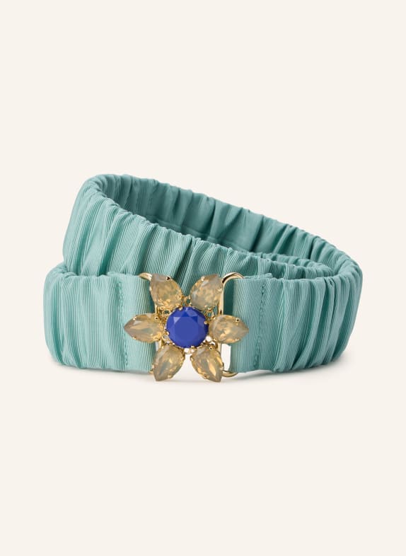 sara roka Gürtel PENELOPE mit Schmuckstein TÜRKIS / GOLD / DUNKELBLAU