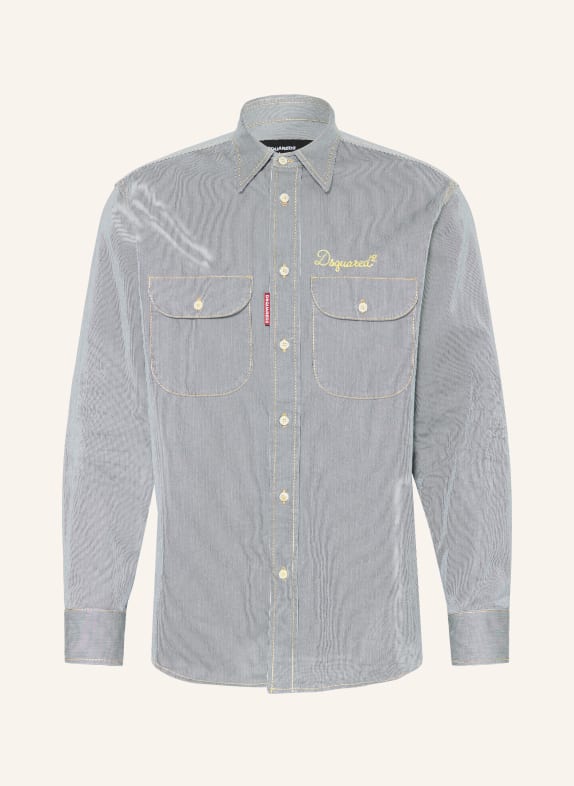 DSQUARED2 Koszula o kroju Comfort Fit NIEBIESKI / BIAŁY