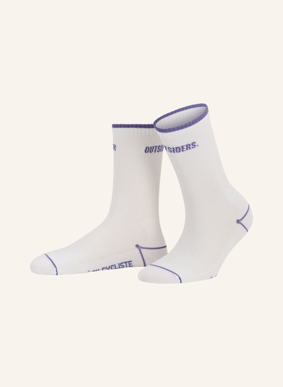 CAFÉ DU CYCLISTE Fietssokken MOTTO SUMMER WIT / BLAUW