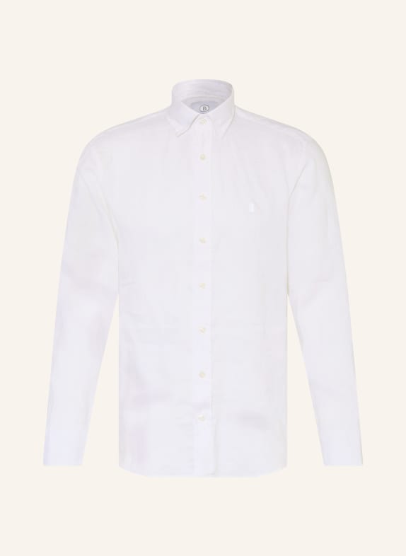 BOGNER Chemise en lin TIMI coupe classique BLANC