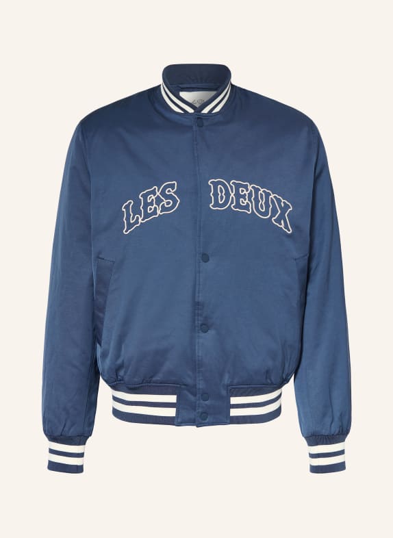 LES DEUX Blouson VARSITY DUNKELBLAU / WEISS