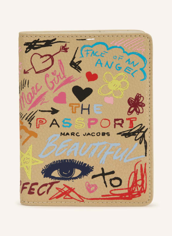 MARC JACOBS Passport Case THE PASSPORT CASE BEIGE / PINK / LIGHT BLUE