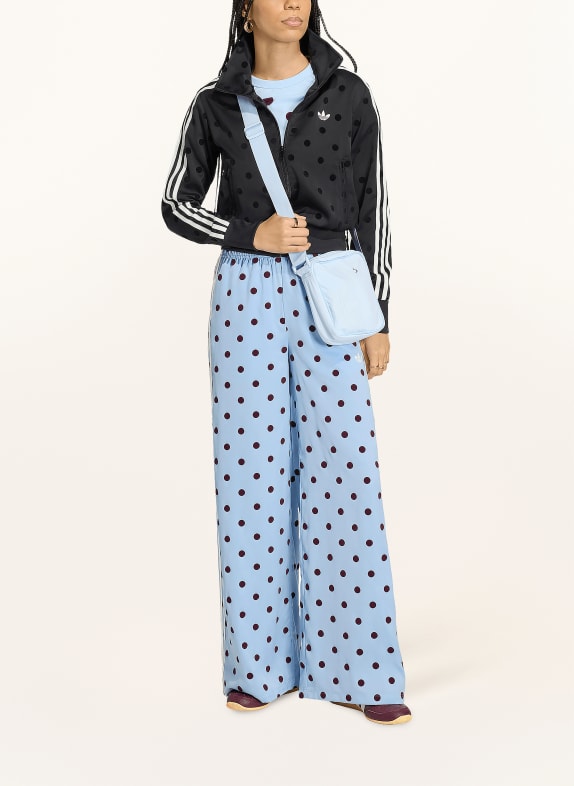 adidas Originals Hose SATIN POLKA DOTS WIDE LEG PANT HELLBLAU / DUNKELROT