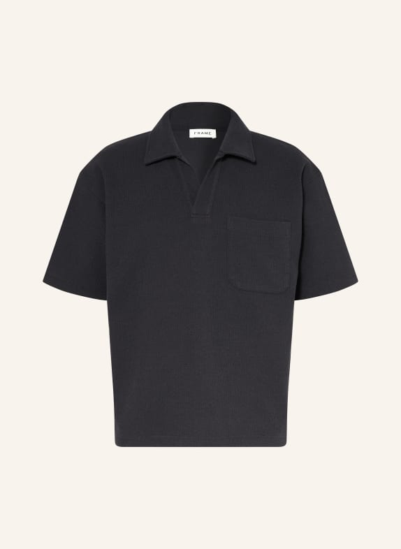 FRAME Terry cloth polo shirt DARK BLUE