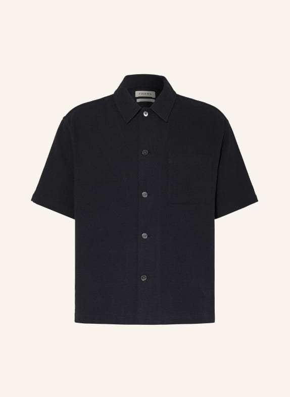FRAME Kurzarm-Hemd Comfort Fit DUNKELBLAU