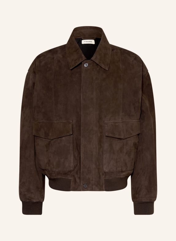 FRAME Lederjacke DUNKELBRAUN