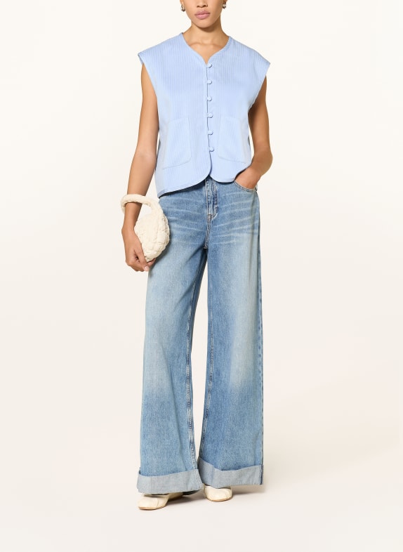 lollys laundry Weste ABBEYLL HELLBLAU / WEISS