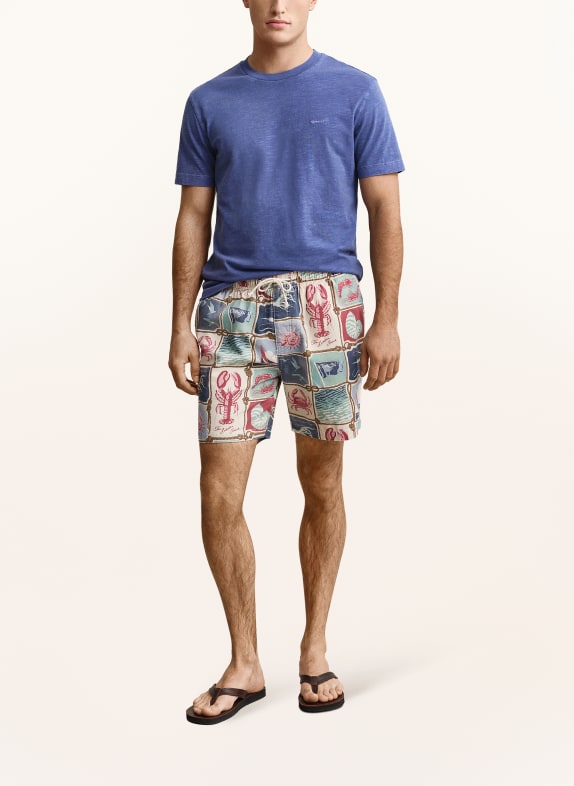 GANT Shorts GRÄDDE / RÖD / TURKOS