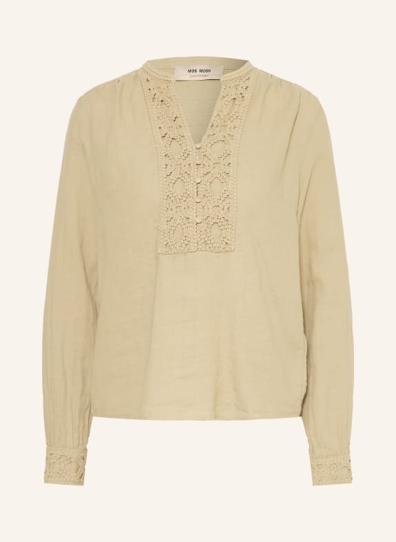 MOS MOSH Blusenshirt MMEVANDA mit Leinen HELLGRÜN