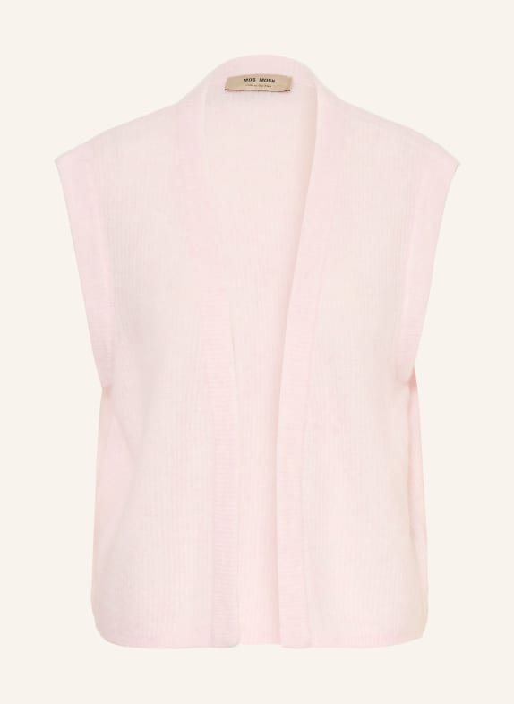 MOS MOSH MMTHORA knitted vest with alpaca LIGHT PINK