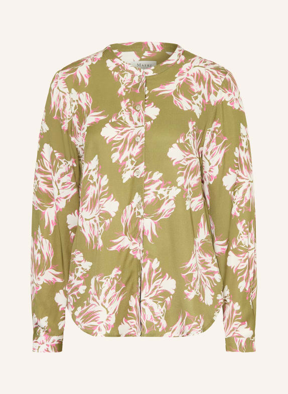 MAERZ MUENCHEN Bluse OLIV / CREME / PINK