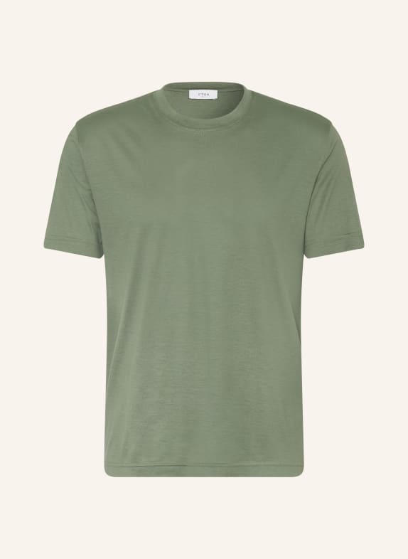 ETON T-shirt avec soie VERT CLAIR