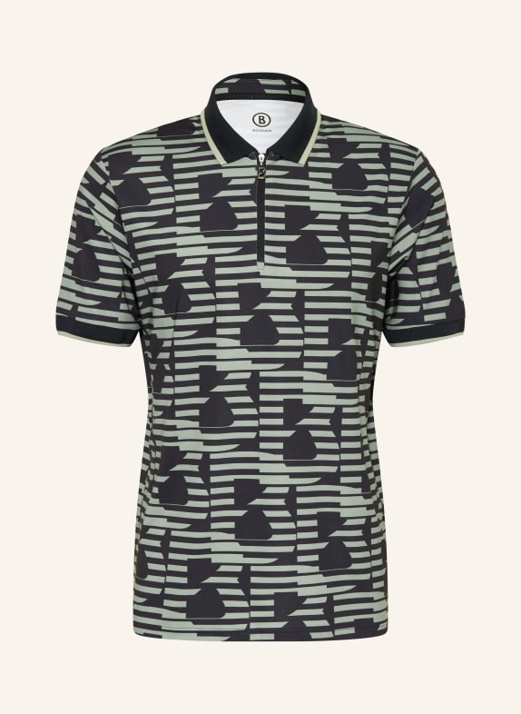 BOGNER Polo en jersey VALENTIN NOIR / VERT CLAIR