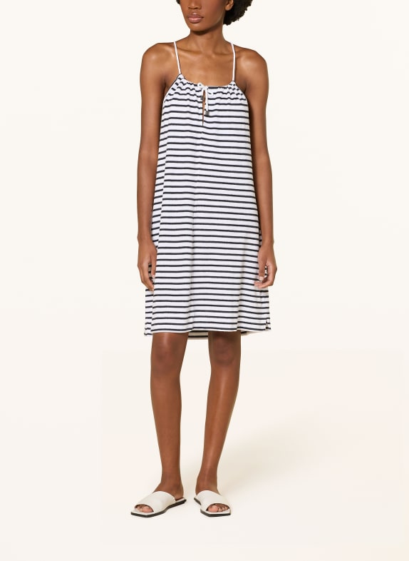 Juvia ENISSA terry cloth dress DARK BLUE / WHITE