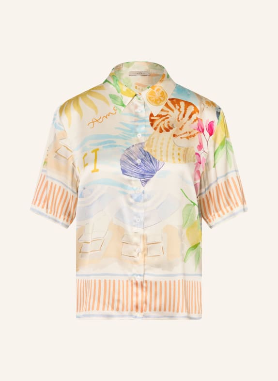 lilienfels Hemdbluse aus Seide WEISS / GELB / BLAU