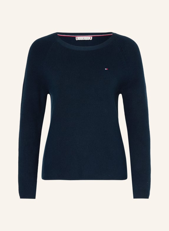TOMMY HILFIGER gebreide trui DONKERBLAUW
