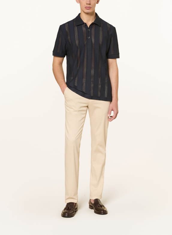 BALDESSARINI Jersey poloshirt DONKERBLAUW