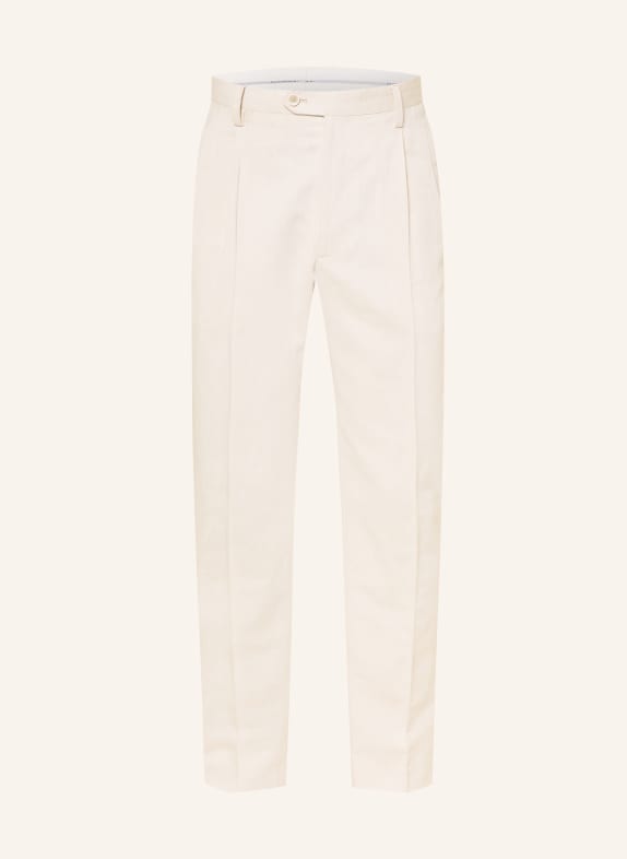 BALDESSARINI Pantalon met normale pasvorm en linnen 1209 Silver Cloud
