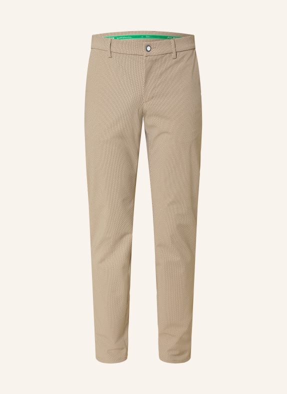 ALBERTO DRIVER Golf Pants CREAM / BROWN