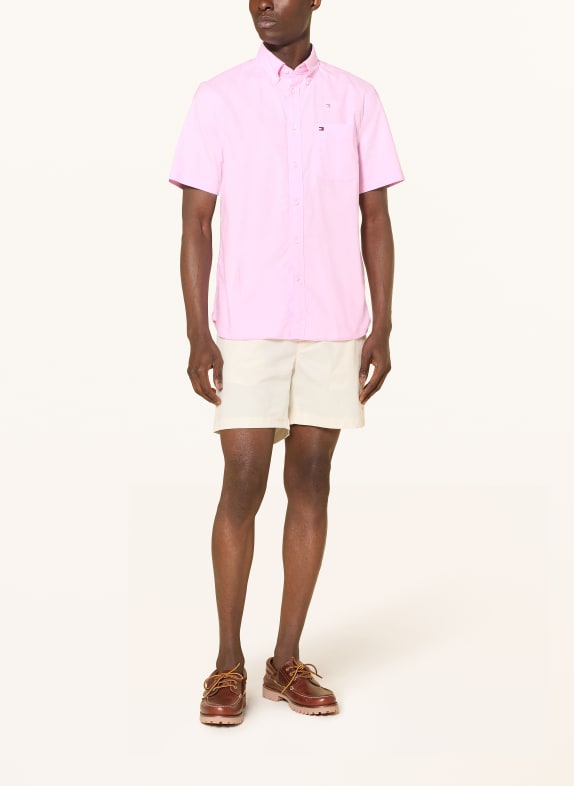 TOMMY HILFIGER Kurzarm-Hemd Regular Fit ROSA