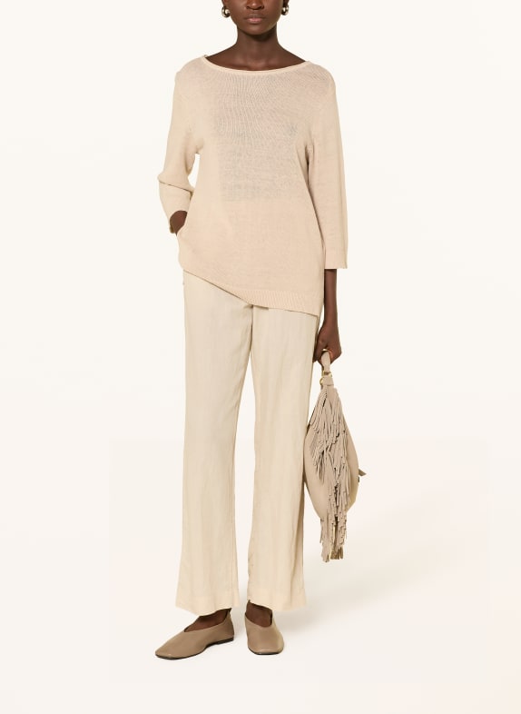 YERSE Linnen trui CHARLOTTE BEIGE