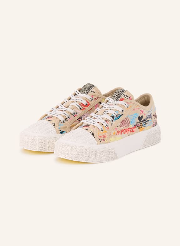 MARC JACOBS Sneaker THE LOW TOP BEIGE / ROOD / BLAUW