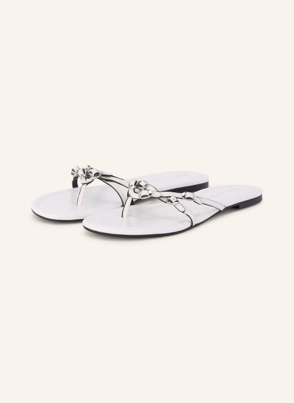 MARC JACOBS Zehentrenner THE KIKI SANDAL WEISS / SILBER