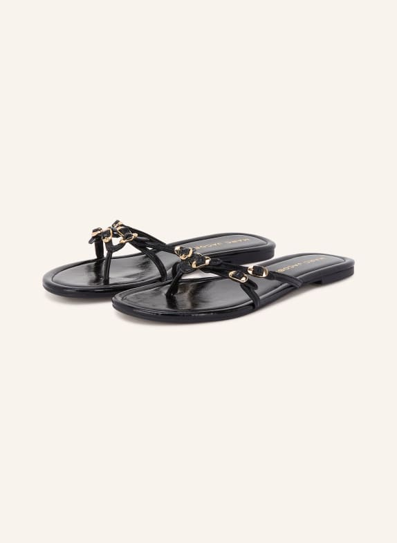 MARC JACOBS Tussenslipper THE KIKI SANDAL ZWART / GOUD