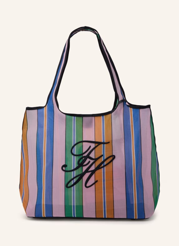 TOMMY HILFIGER Shopper mit Pouch ROSA / GRÜN / BLAU