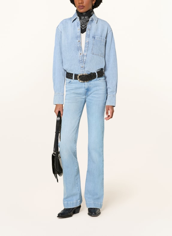 7 for all mankind Jeansblouse IVY met linnen BLAUW
