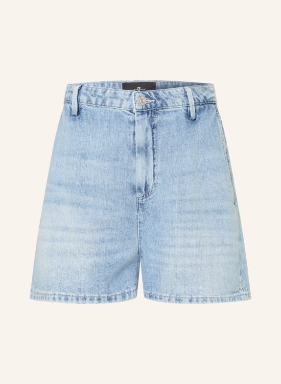 7 for all mankind Denim shorts with linen IRI Light Blue