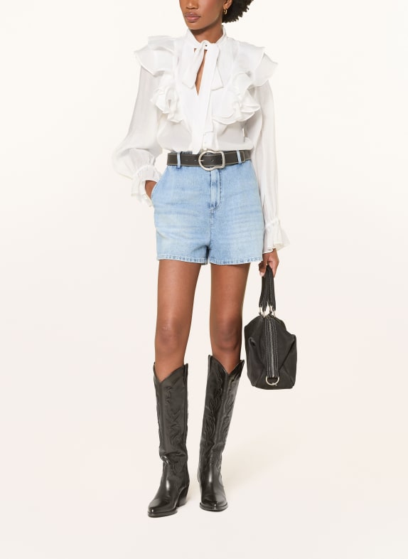 7 for all mankind Jeansshorts met linnen IRI Light Blue
